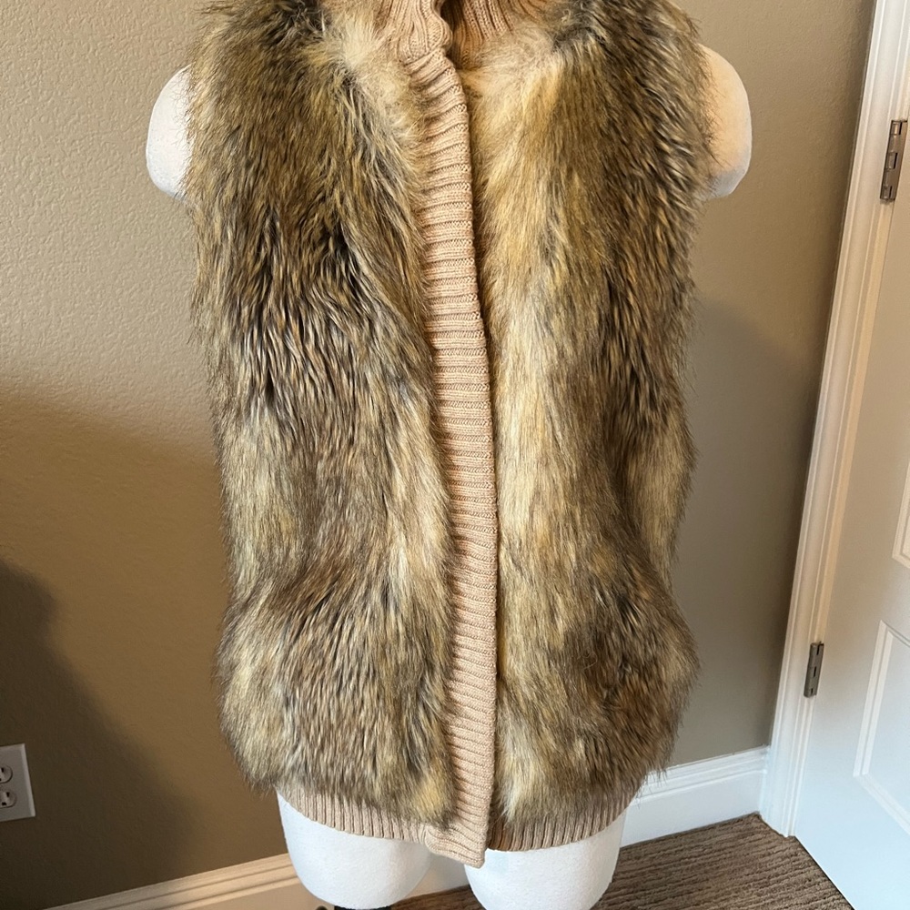 MICHAEL by Michael Kors faux fur sweater vest.  Size Small